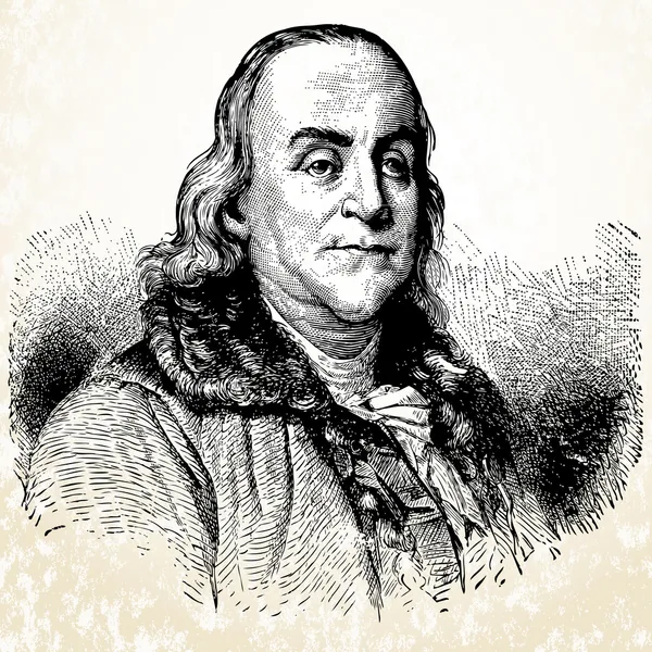 Benjamin Franklin ilustración — Foto de Stock
