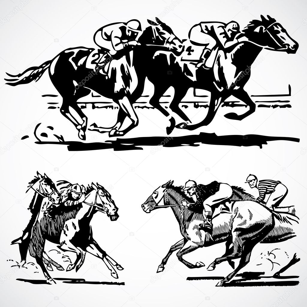  Vintage Horse Racing Graphics