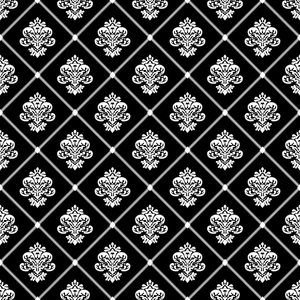 Floral Checker patroon — Stockfoto