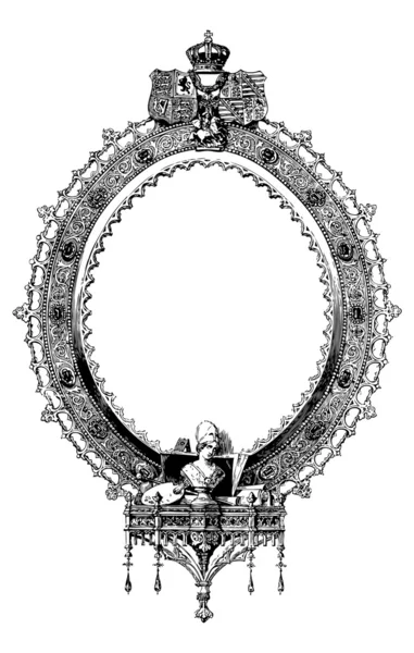 Viktorianische Phantasie ovalen Rahmen — Stockfoto