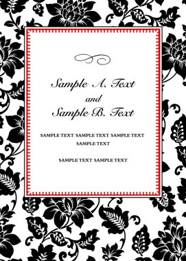  Floral Frame and Sample Text clipart