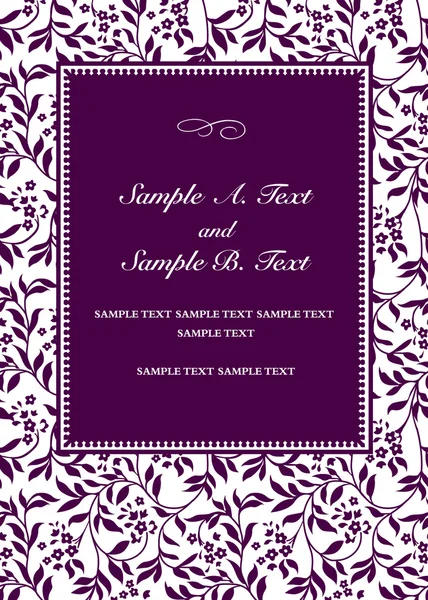 stock image  Purple Invitation Frame