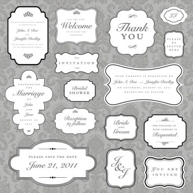  Ornate Frame and Borders Set and Pattern clipart