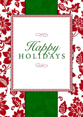  Holiday Themed Frame and Pattern clipart