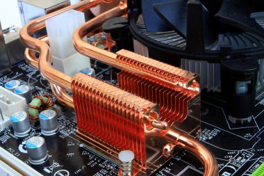 Mainboard detail - cooling elements clipart