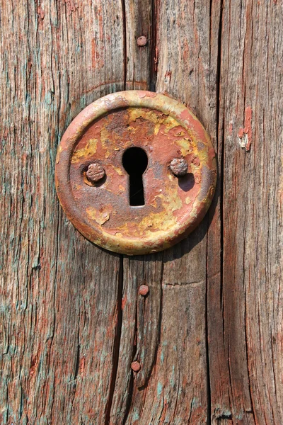 Keywhole de puerta vieja — Foto de Stock