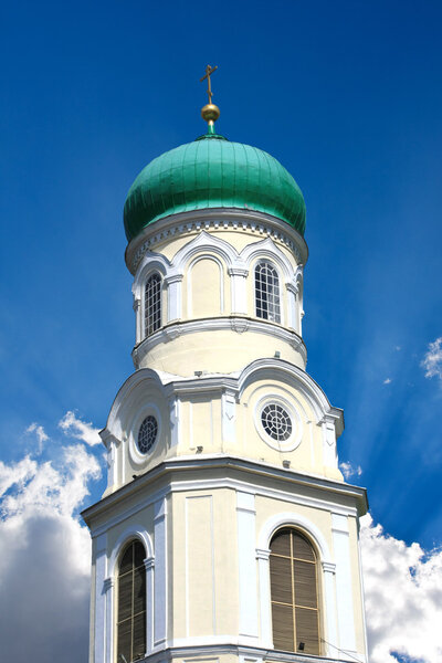 Cathedral cupola on sky background
