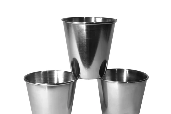 stock image Stainless still cups for drink