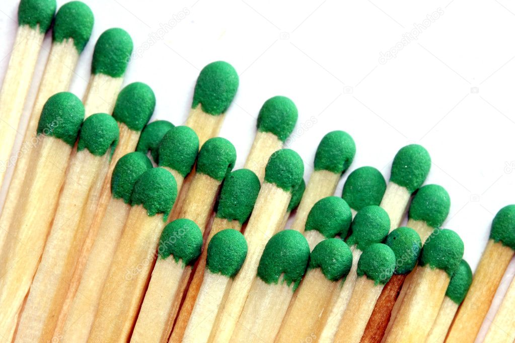 Group of wooden matches