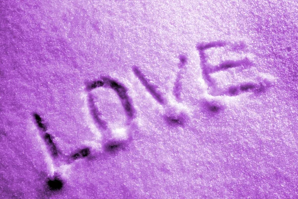 Amor en la nieve — Foto de Stock
