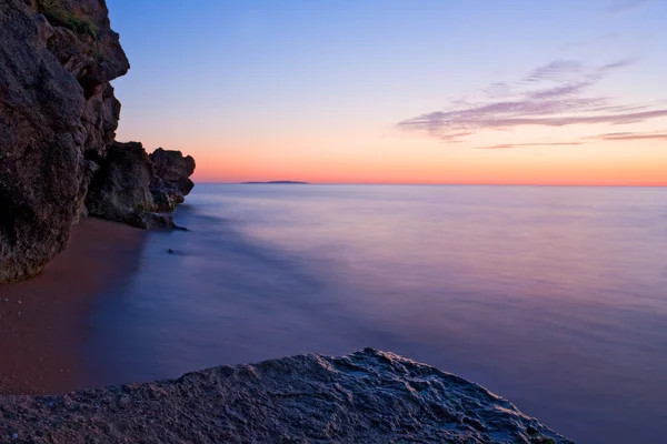 Pěkný západ slunce na moři — Stock fotografie