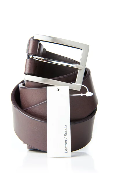Cinturón de hombre con etiqueta — Foto de Stock
