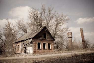 Abandoned house clipart