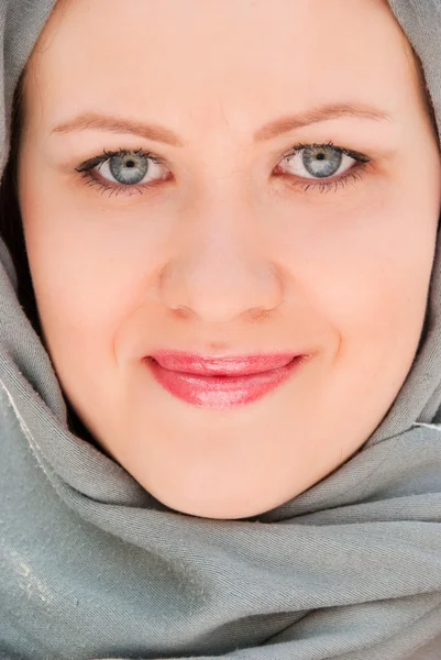 stock image Happy moslem woman close-up portrait