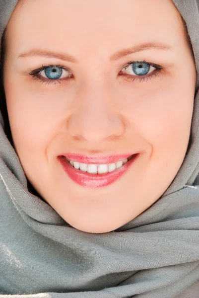 stock image Happy moslem woman close-up portrait