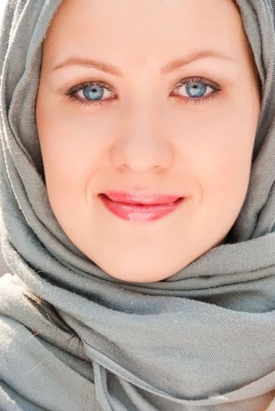 Stock image Happy moslem woman close-up portrait