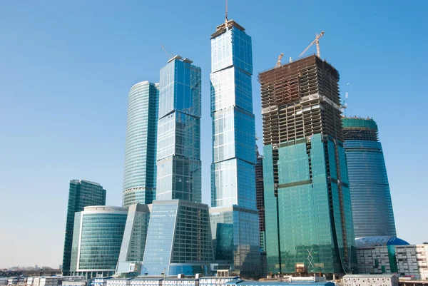 Skyskrapor konstruktion i Moskva — Stockfoto