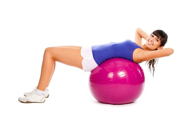 Fitness on the ball — Stock Photo, Image