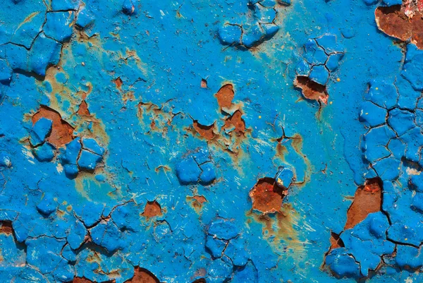 Peeling cracked rusty paint — Stock Photo, Image
