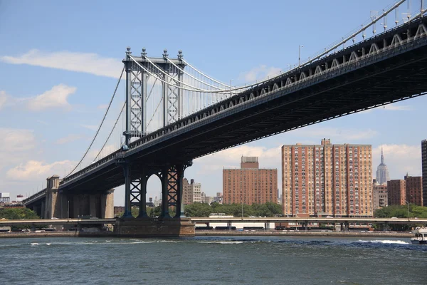 曼哈顿大桥-纽约城 — 图库照片