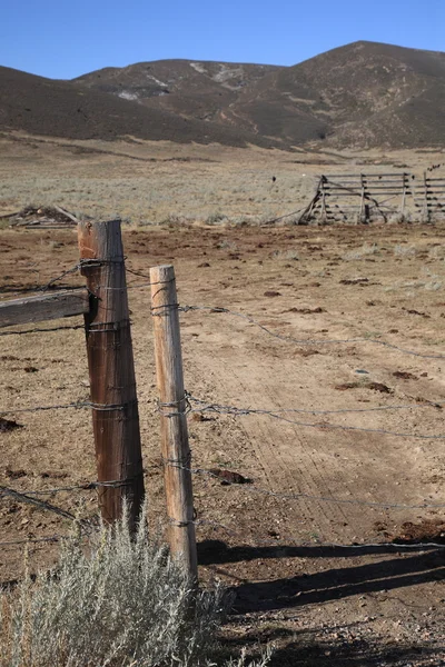 Ranch Fence - Wyoming — Stock Photo, Image