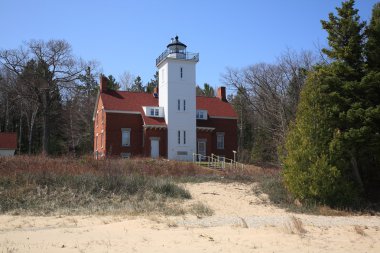 Lighthouse - 40 Mile Point, Michigan clipart