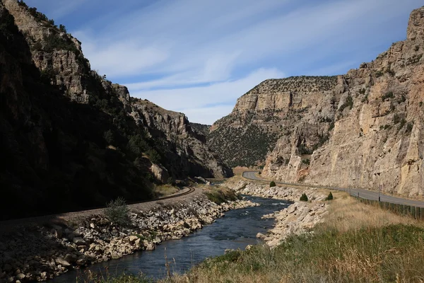 Paso de montaña y río - Wyoming —  Fotos de Stock