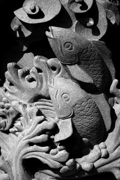 魚の彫刻 — ストック写真