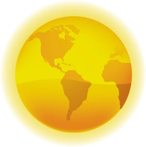 Globe doré — Image vectorielle