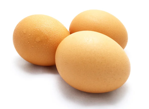 Три яйца — стоковое фото
