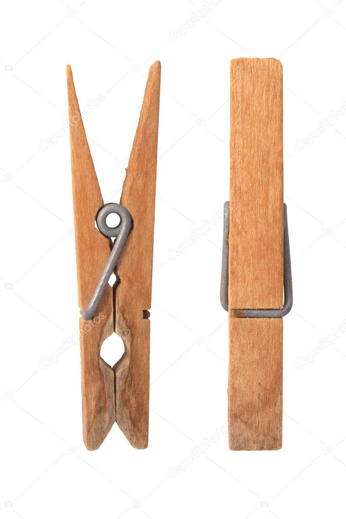 Old wooden clip
