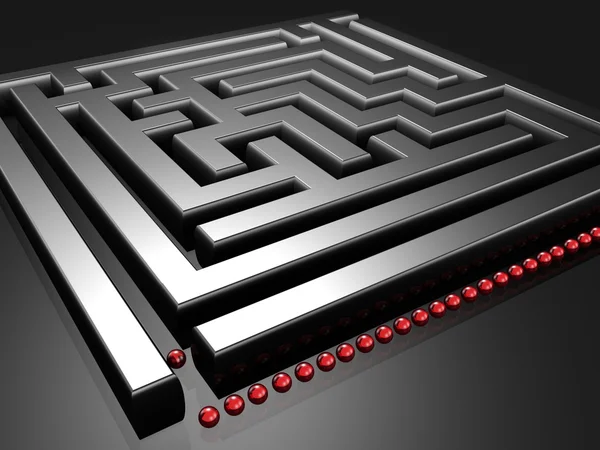 Alinhar para desafiar o labirinto — Fotografia de Stock
