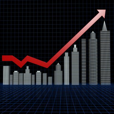 Real estate investment chart clipart