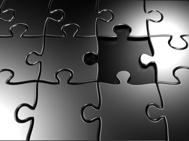 Missing piece puzzle concept clipart