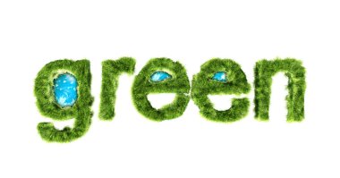 Global green environmental concept clipart