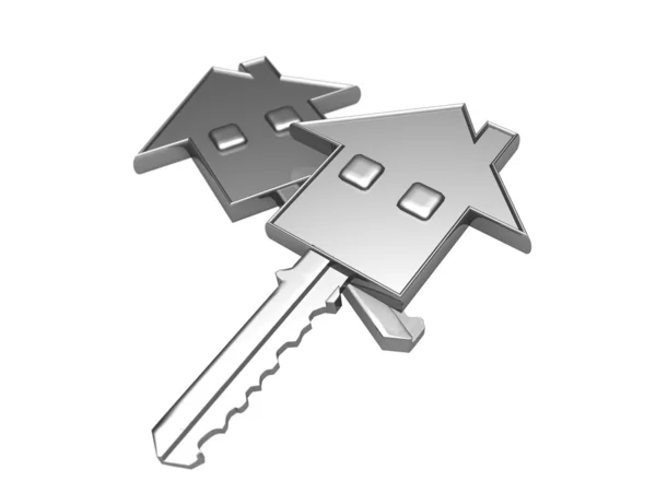 Hausschlüssel und Immobilienkonzept — Stockfoto