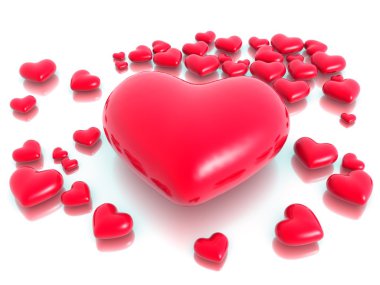 Love and hearts decoration for valentine's day clipart