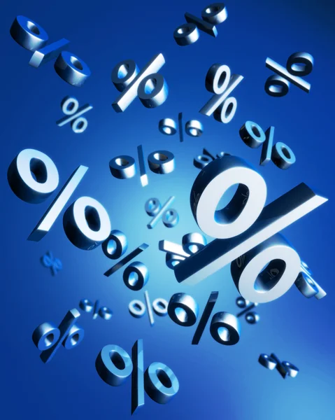 Percentage verkoop concept — Stockfoto