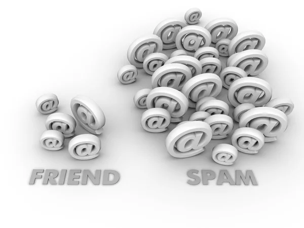 Lege e-mail spam concept — Stockfoto