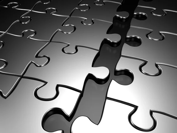 Unindo conceito de negócio puzzle — Fotografia de Stock
