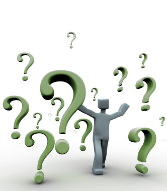 Question and problem concept clipart