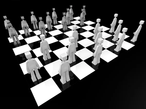 Schachbrettspielkonzept — Stockfoto