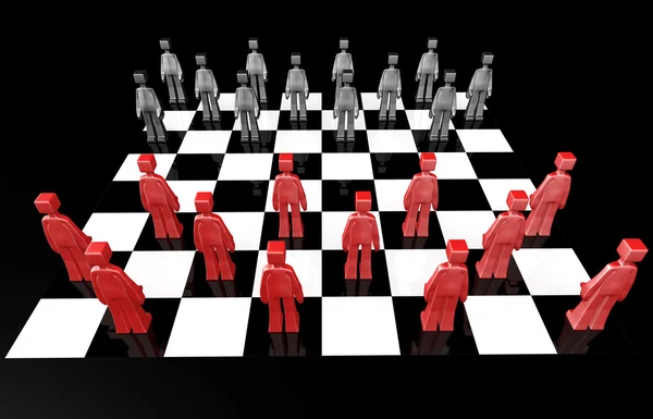 Checker board game concept — Stock Photo, Image