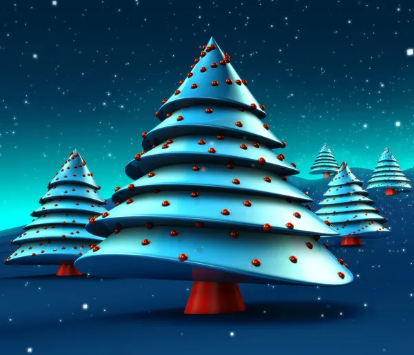 Σχεδιασμός αφηρημένη χριστουγεννιάτικα δέντρα — Φωτογραφία Αρχείου