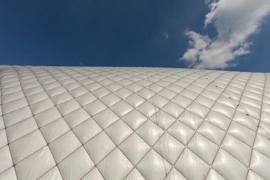 Detail of a air inflated tent on a sunny day clipart