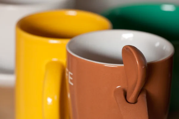 Closeup of coffee cups — Stock Photo, Image