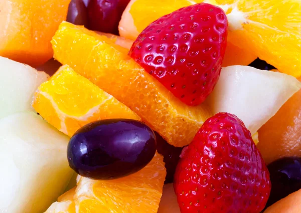 Close up de salada de frutas frescas — Fotografia de Stock