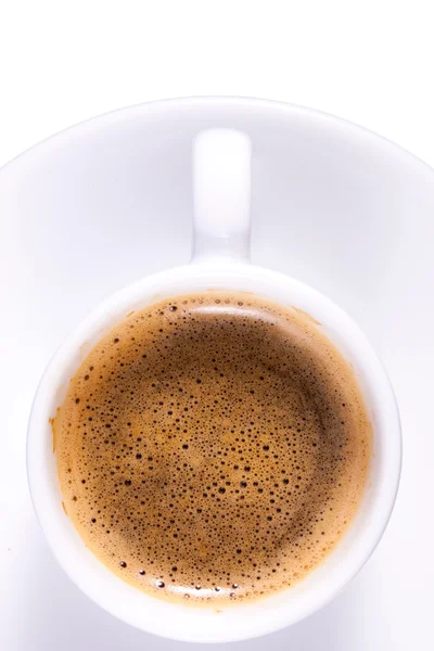 Expresso Kaffee in schlichter weißer Tasse — Stockfoto