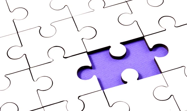 Jigsaw With Piece Missing — Stock Photo, Image