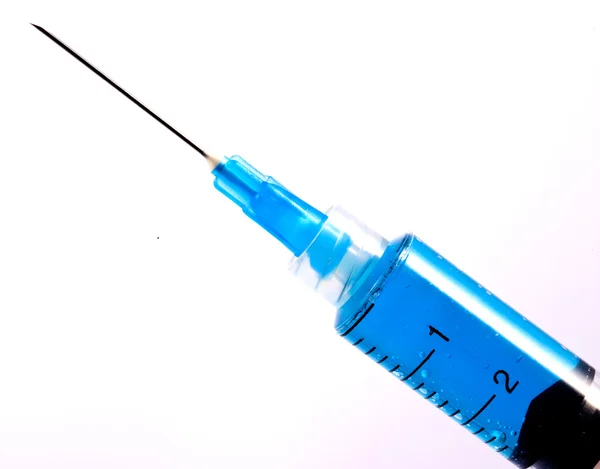Blue Syringe — Stock Photo, Image